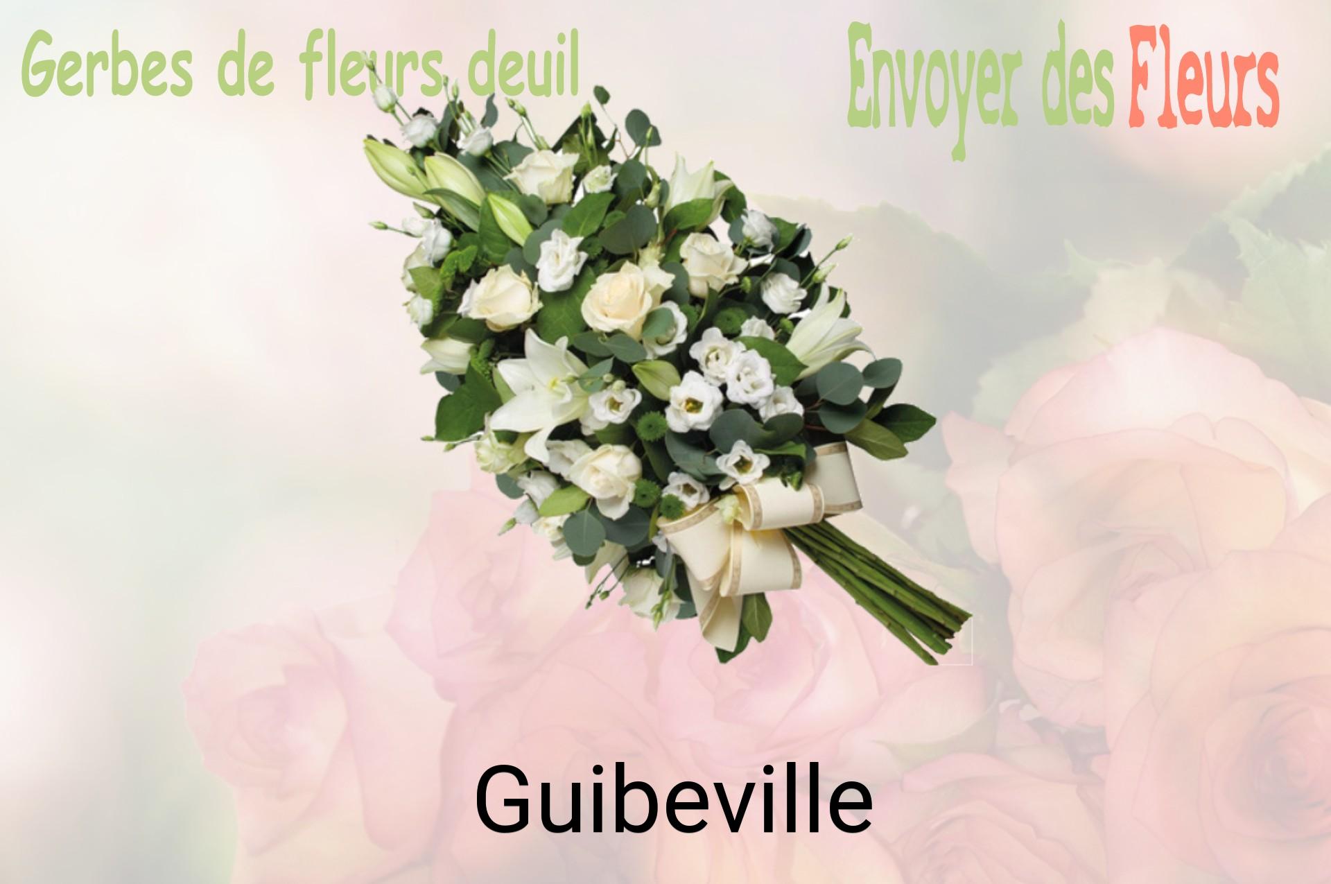 Gerbe de fleurs de deuil livrée à Guibeville